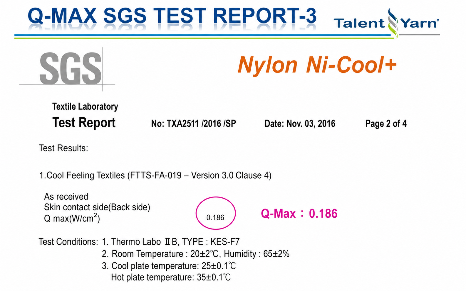 SGS Q-Max Test Report